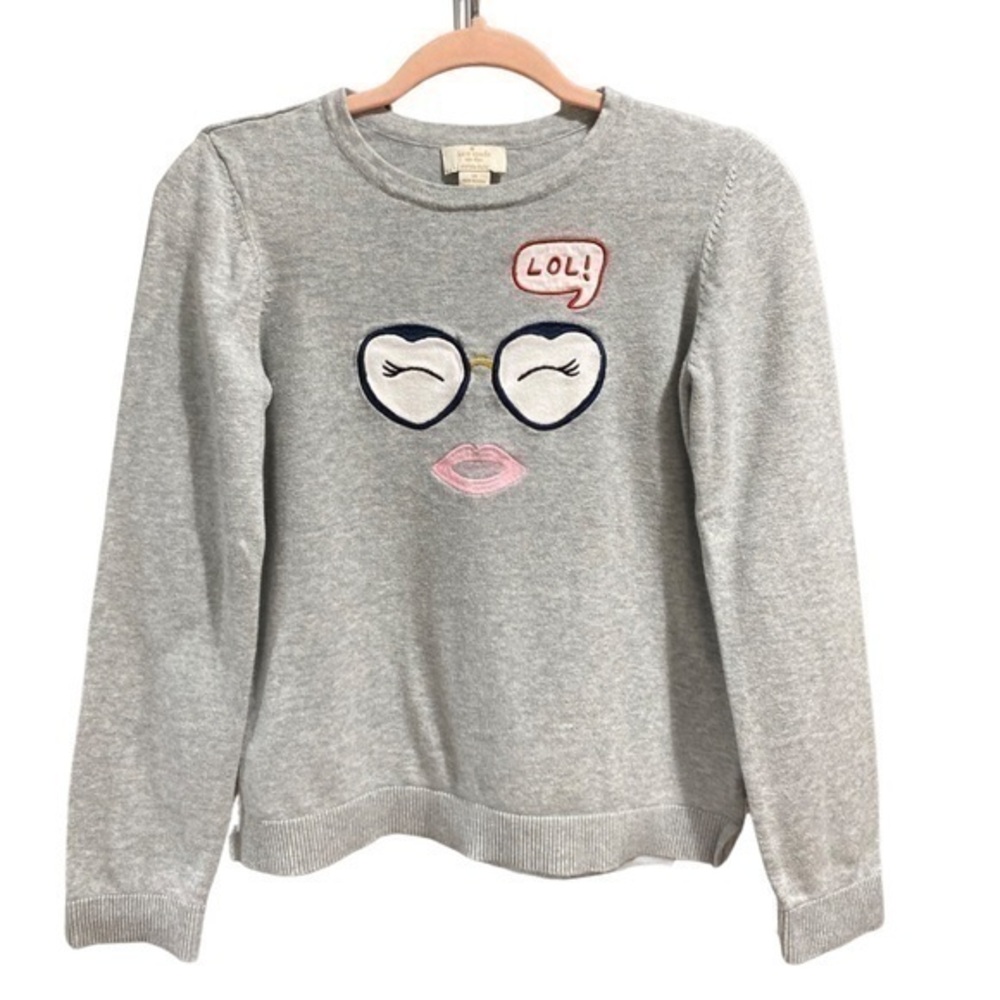 KATE SPADE LOL Gray Knitted Sweater.